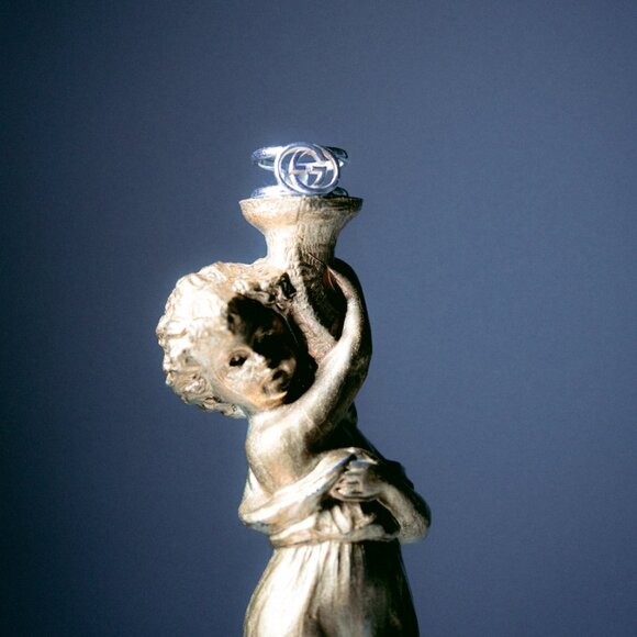 Gucci Interlocking GG Sterling Silver Ring - Picture 6 of 6